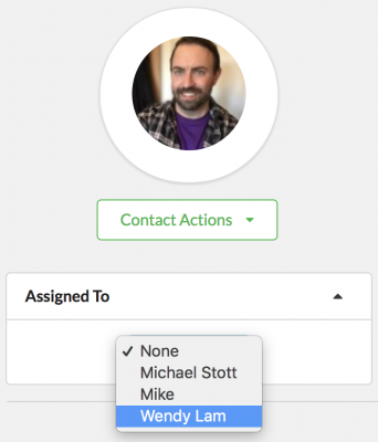 Assign contacts to a CRM member